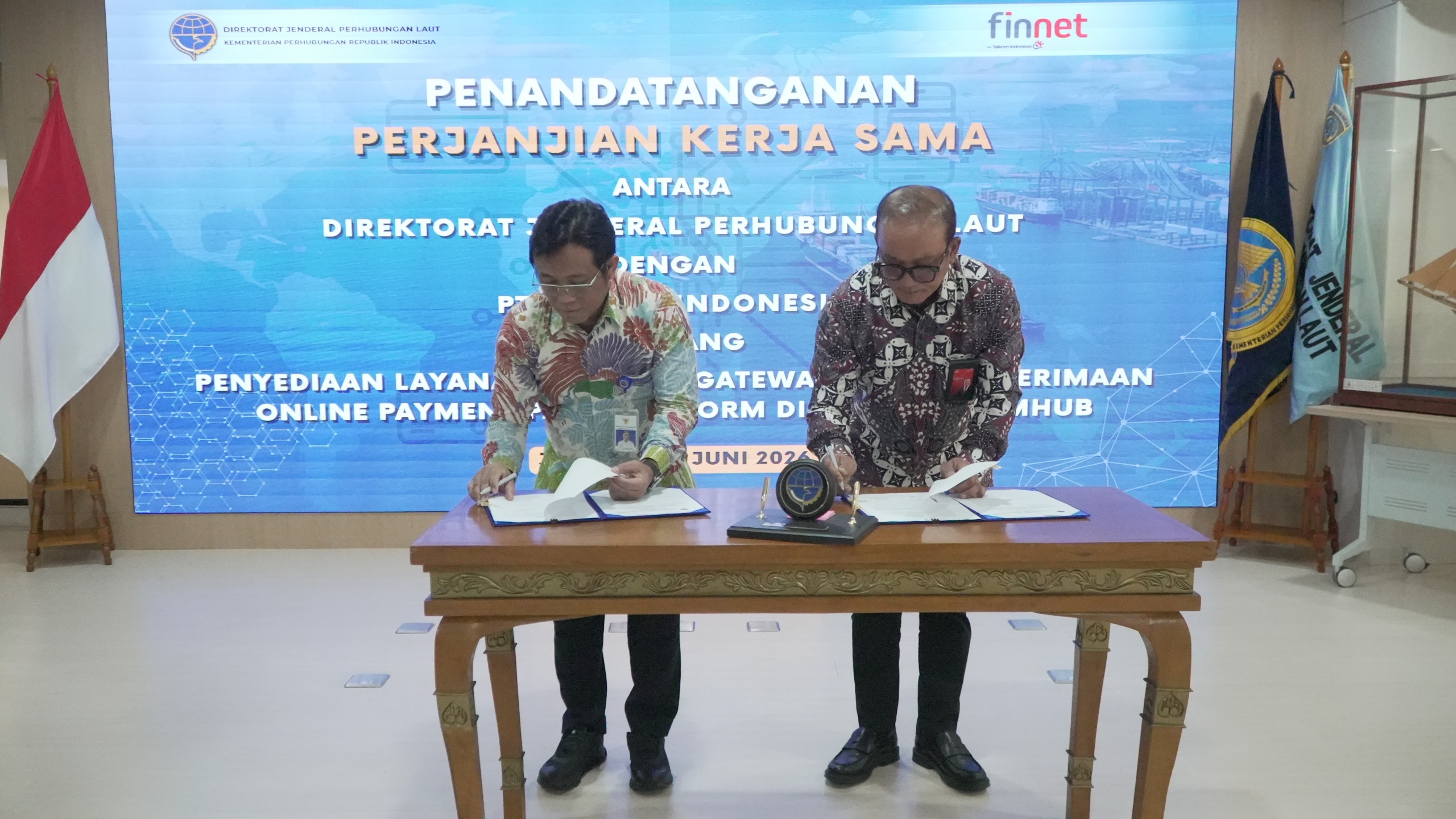 Kemenhub dan Finnet Indonesia Teken Kerja Sama Payment Gateway untuk Platform Digital MaritimHub